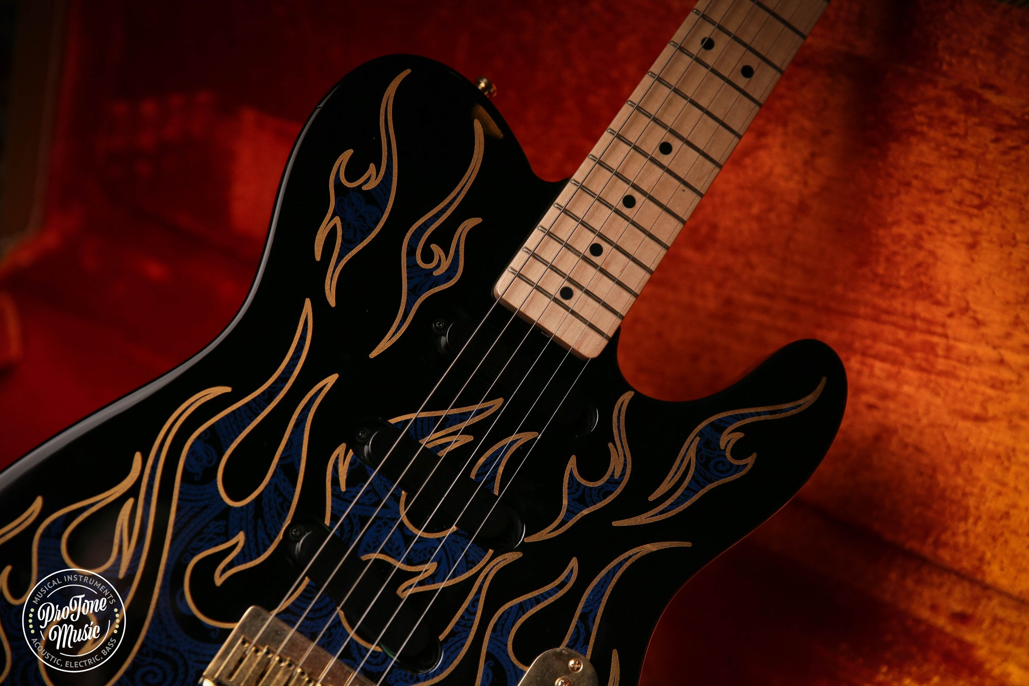 限定SALE新品Fender USA James Burton Signature Telecaster Gold Paisley Lace Sensor Pickups 1990年製♪ フェンダー