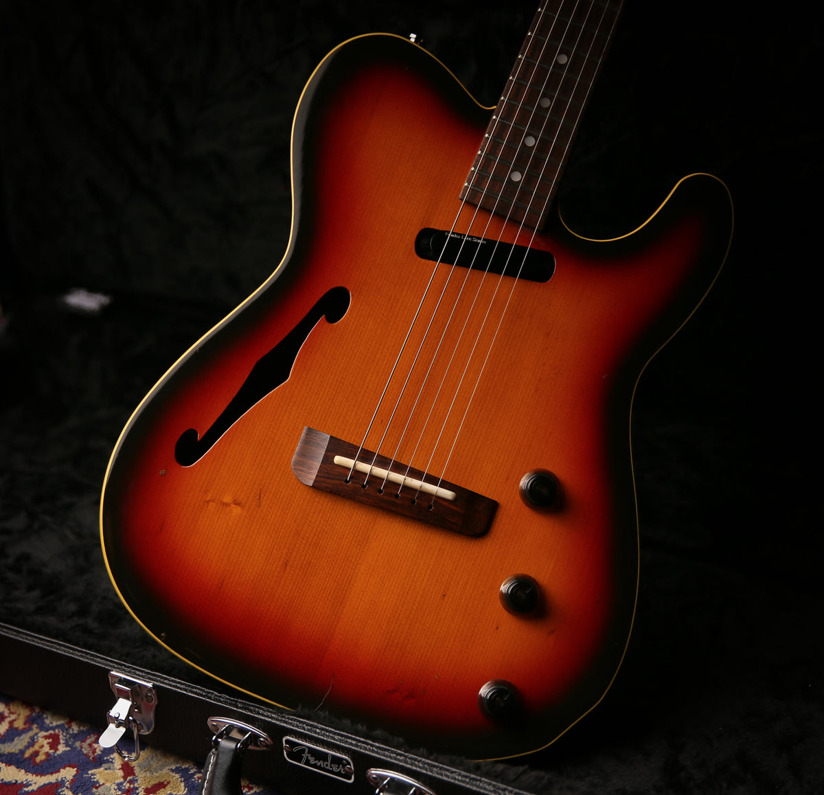 Fender TLAC Telecaster Electric Acoustic Japanese Sunburst &amp; Fender Case