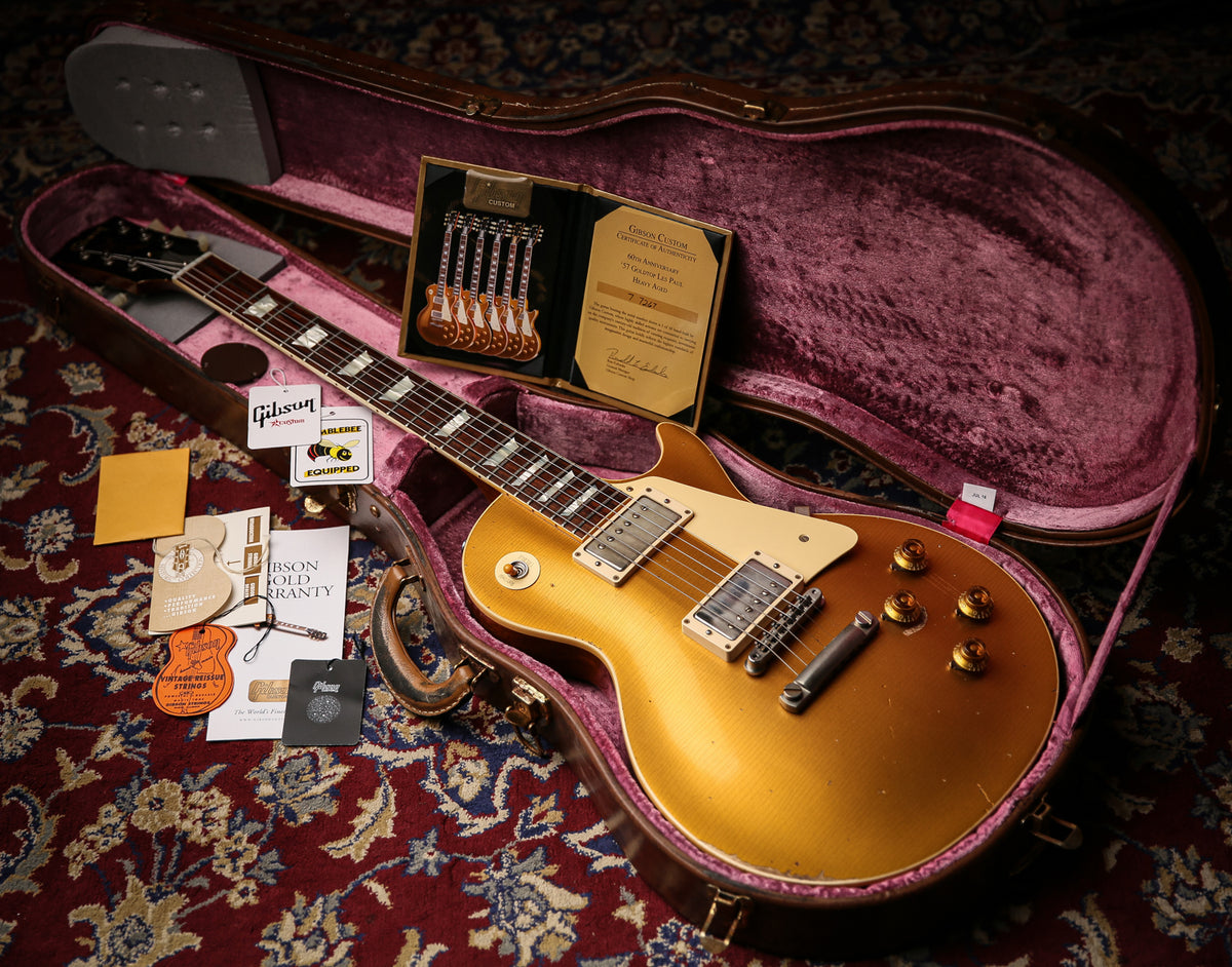 Gibson Les Paul 57&#39; Custom Shop 60th Anniversary Heavy Aged Limited Edition Goldtop