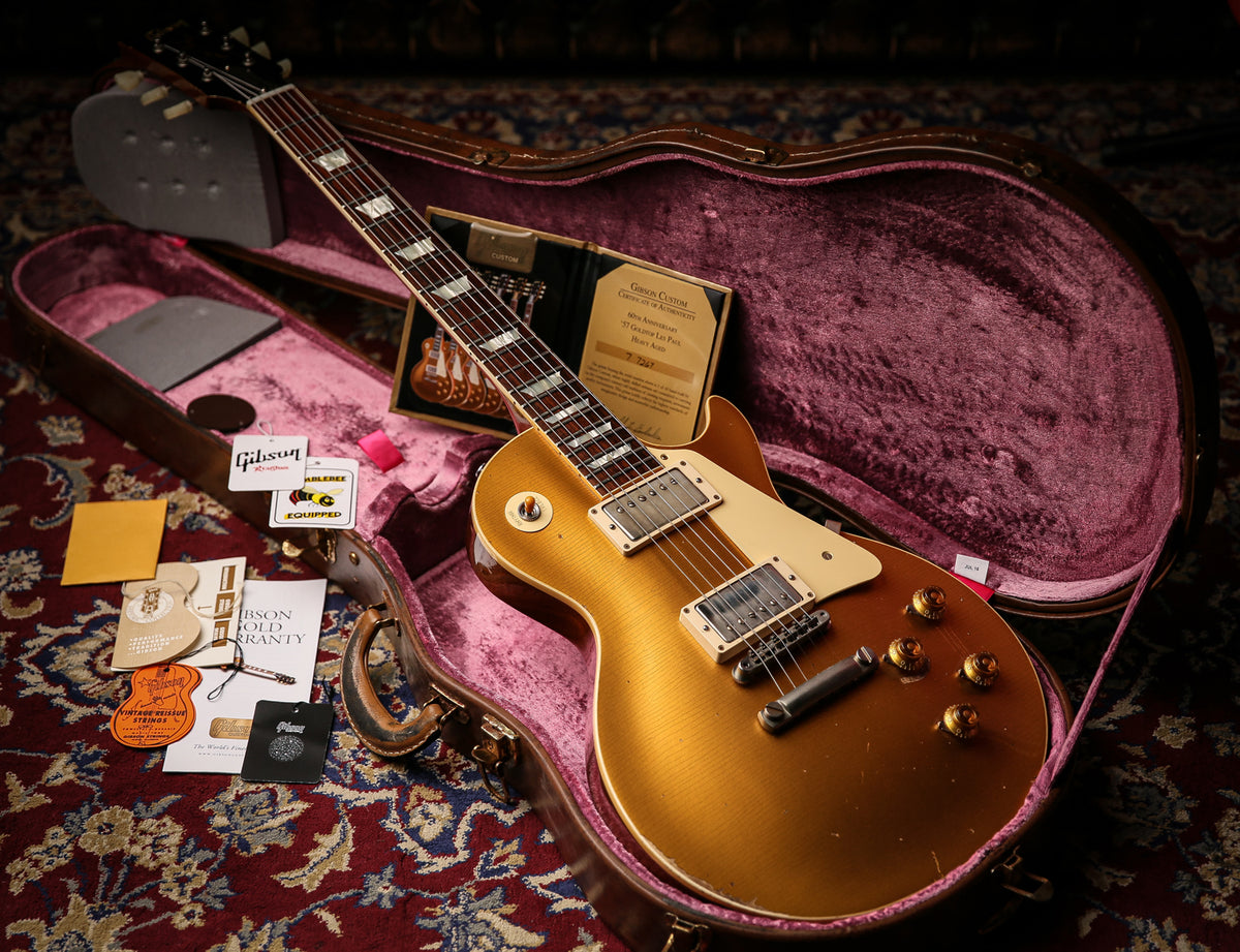 Gibson Les Paul 57&#39; Custom Shop 60th Anniversary Heavy Aged Limited Edition Goldtop