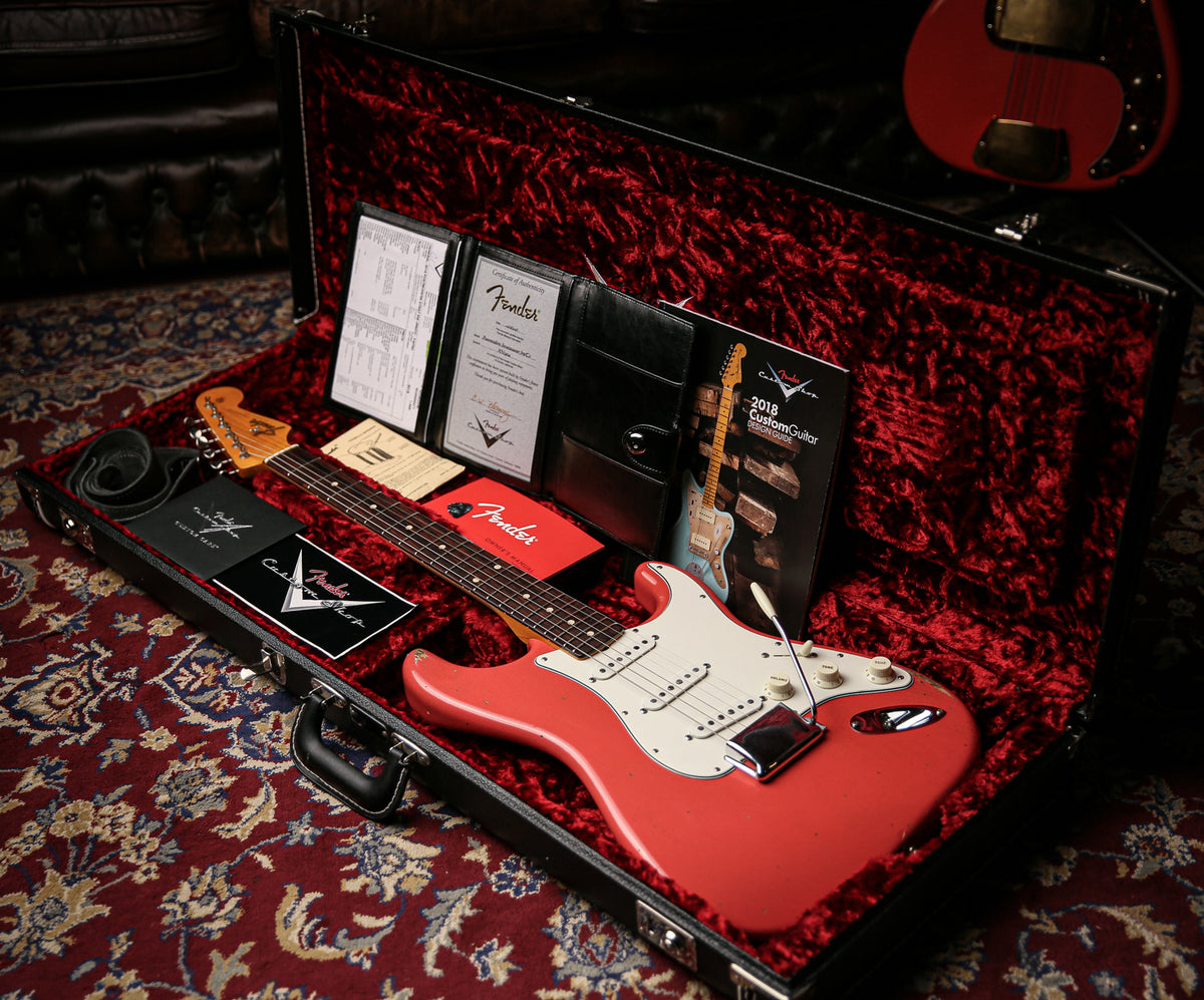 2018 Fender USA Custom Shop Postmodern Stratocaster Journyeman Faded Fiesta Red