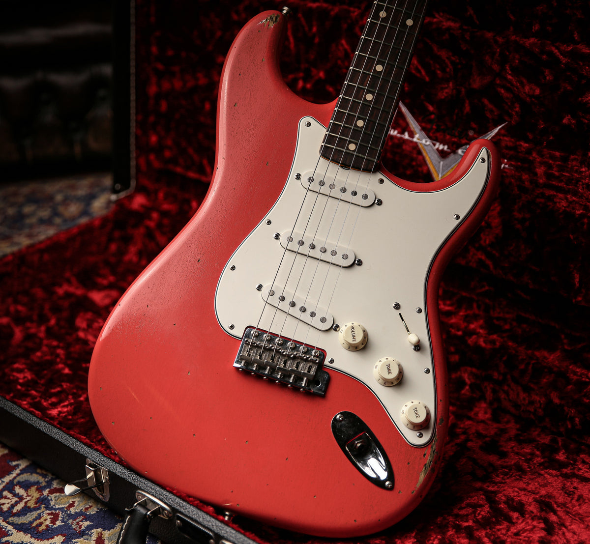 2018 Fender USA Custom Shop Postmodern Stratocaster Journyeman Faded Fiesta Red