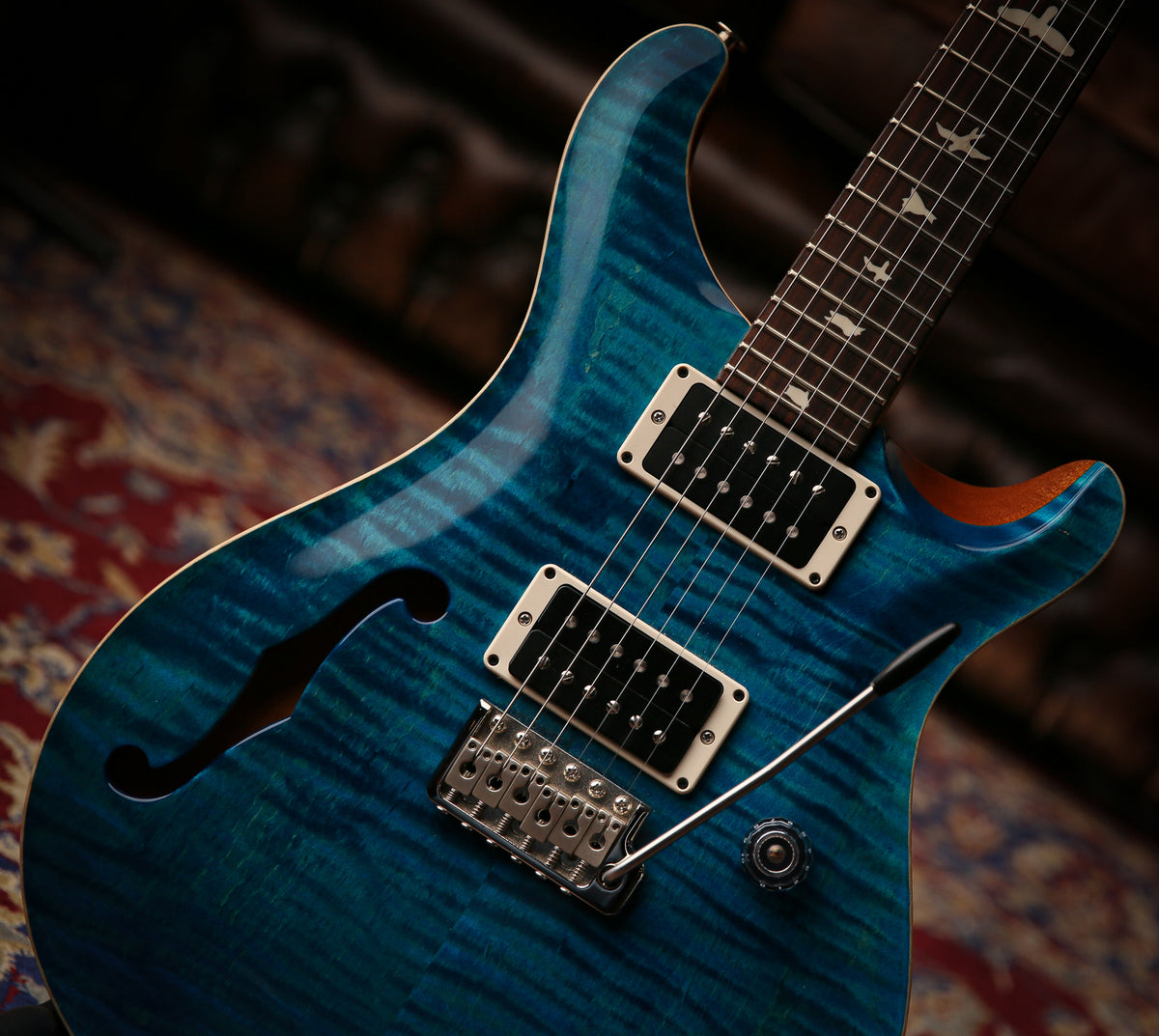 2021 PRS Paul Reed Smith CE24 Semi Hollow Blue Matteo