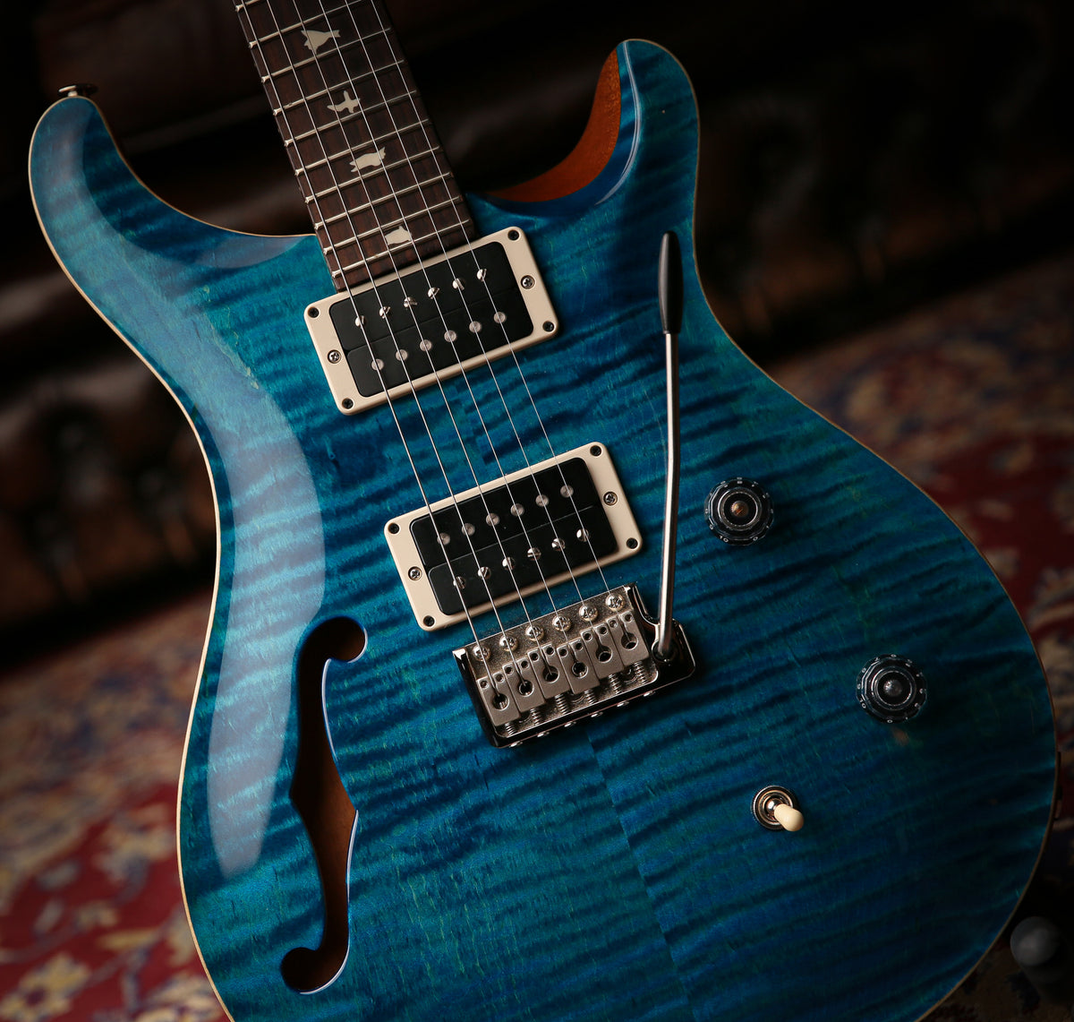 2021 PRS Paul Reed Smith CE24 Semi Hollow Blue Matteo