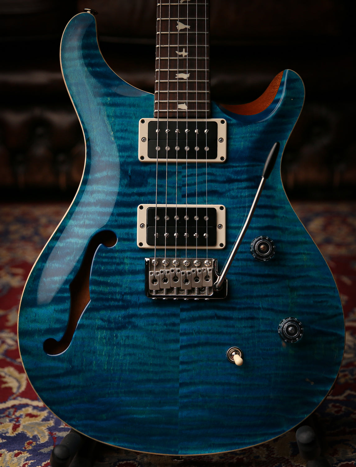 2021 PRS Paul Reed Smith CE24 Semi Hollow Blue Matteo