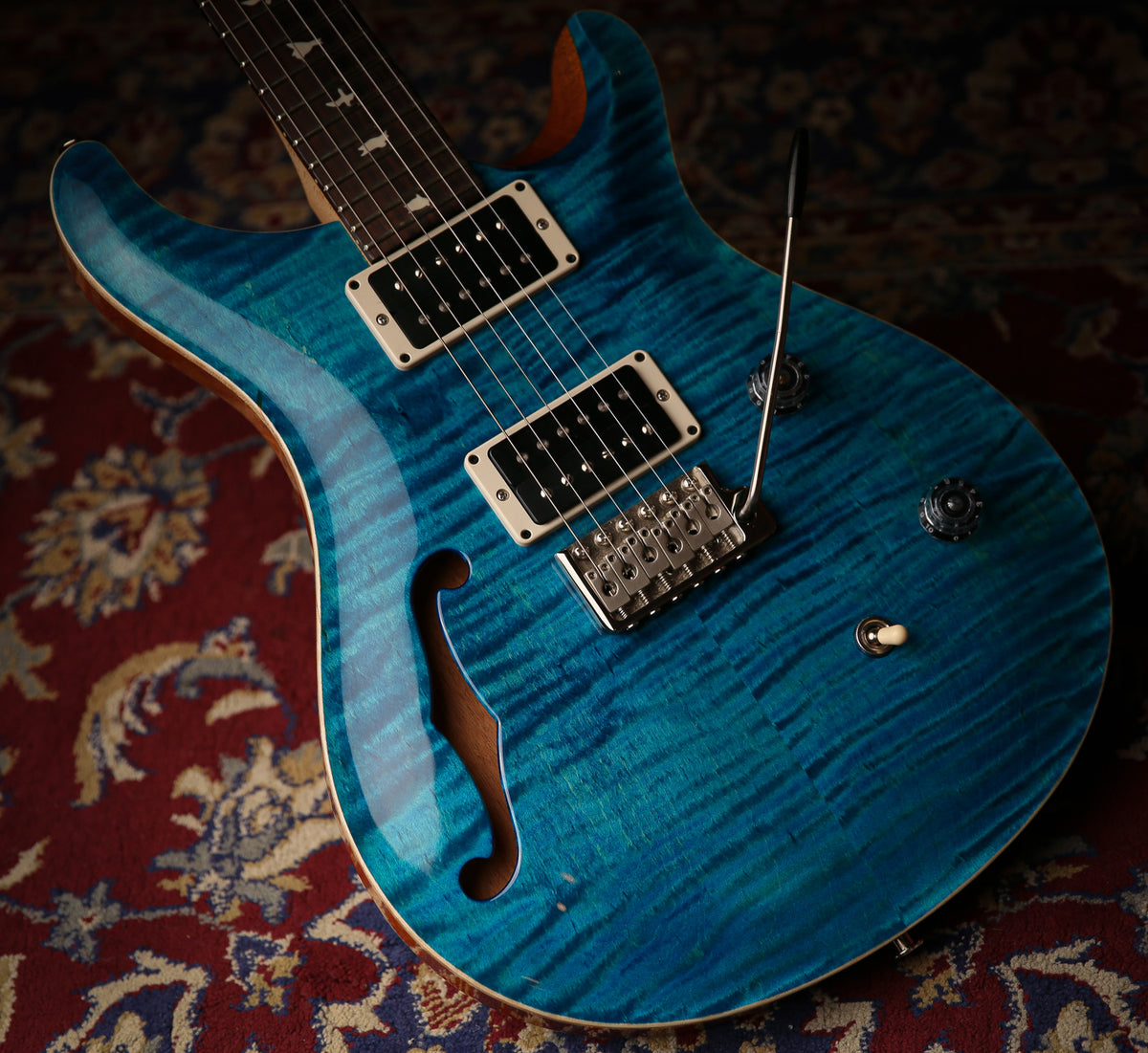 2021 PRS Paul Reed Smith CE24 Semi Hollow Blue Matteo