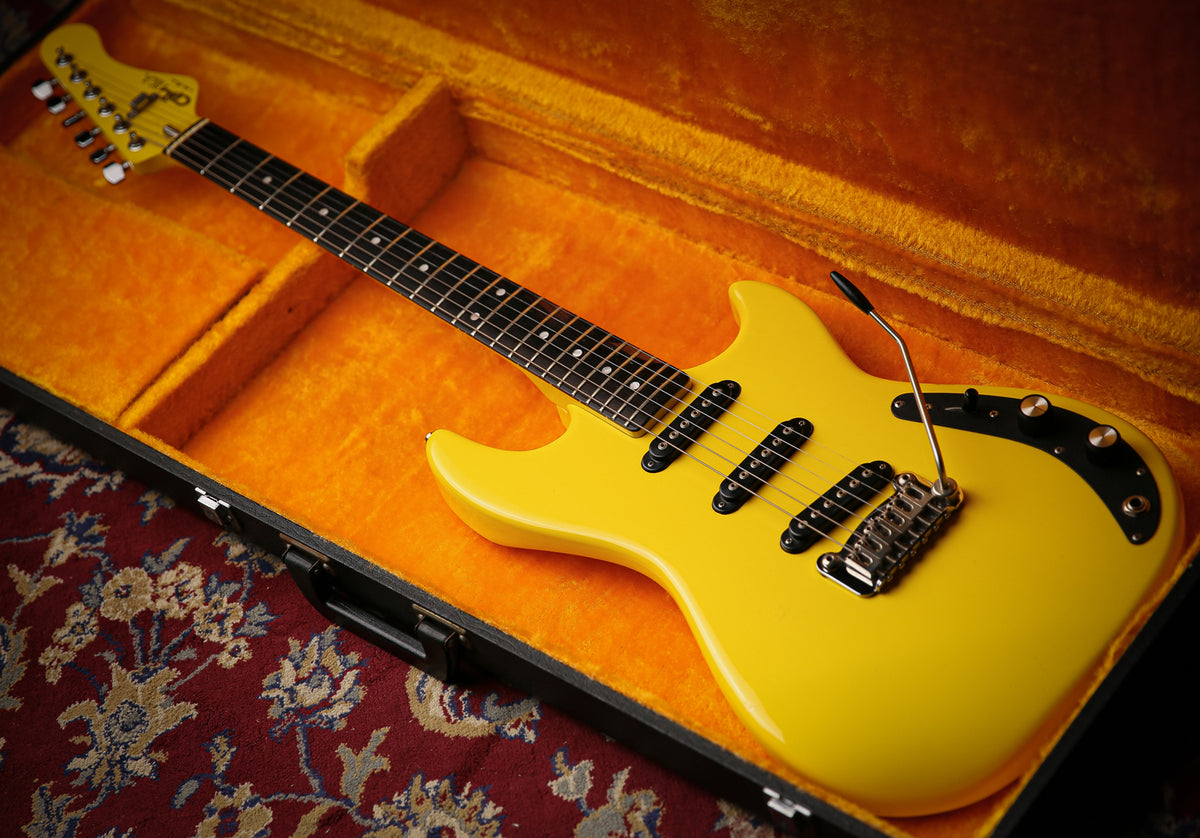 1980s G&amp;L SC-3 Graffiti Yellow Vintage Leo Fender Era