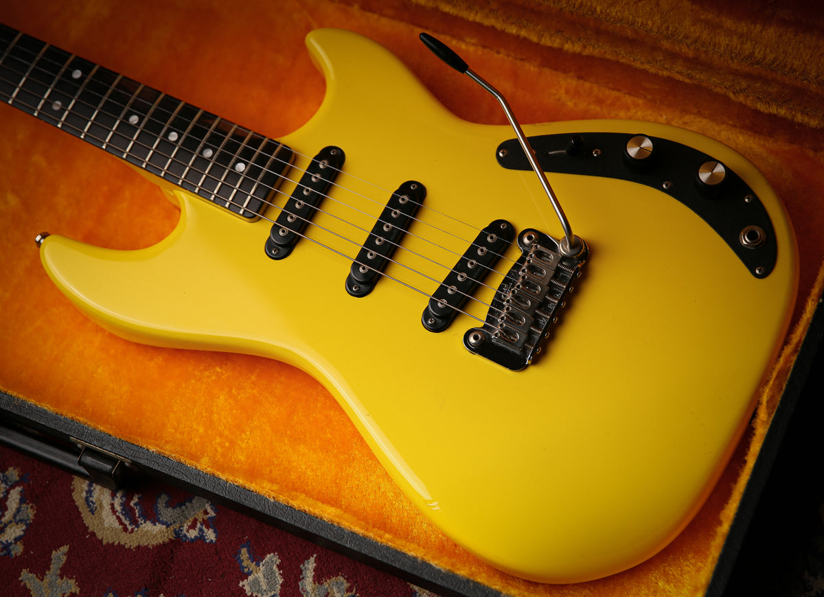 1980s G&amp;L SC-3 Graffiti Yellow Vintage Leo Fender Era