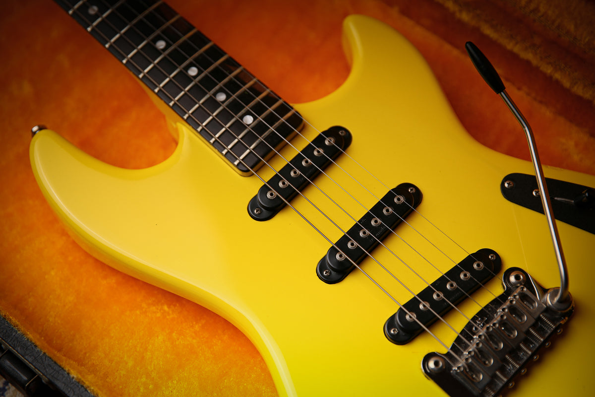 1980s G&amp;L SC-3 Graffiti Yellow Vintage Leo Fender Era