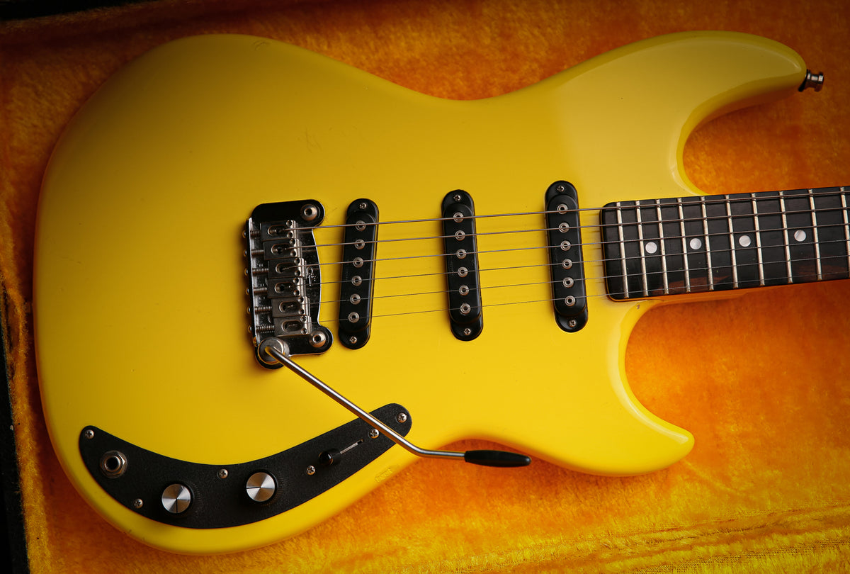 1980s G&amp;L SC-3 Graffiti Yellow Vintage Leo Fender Era