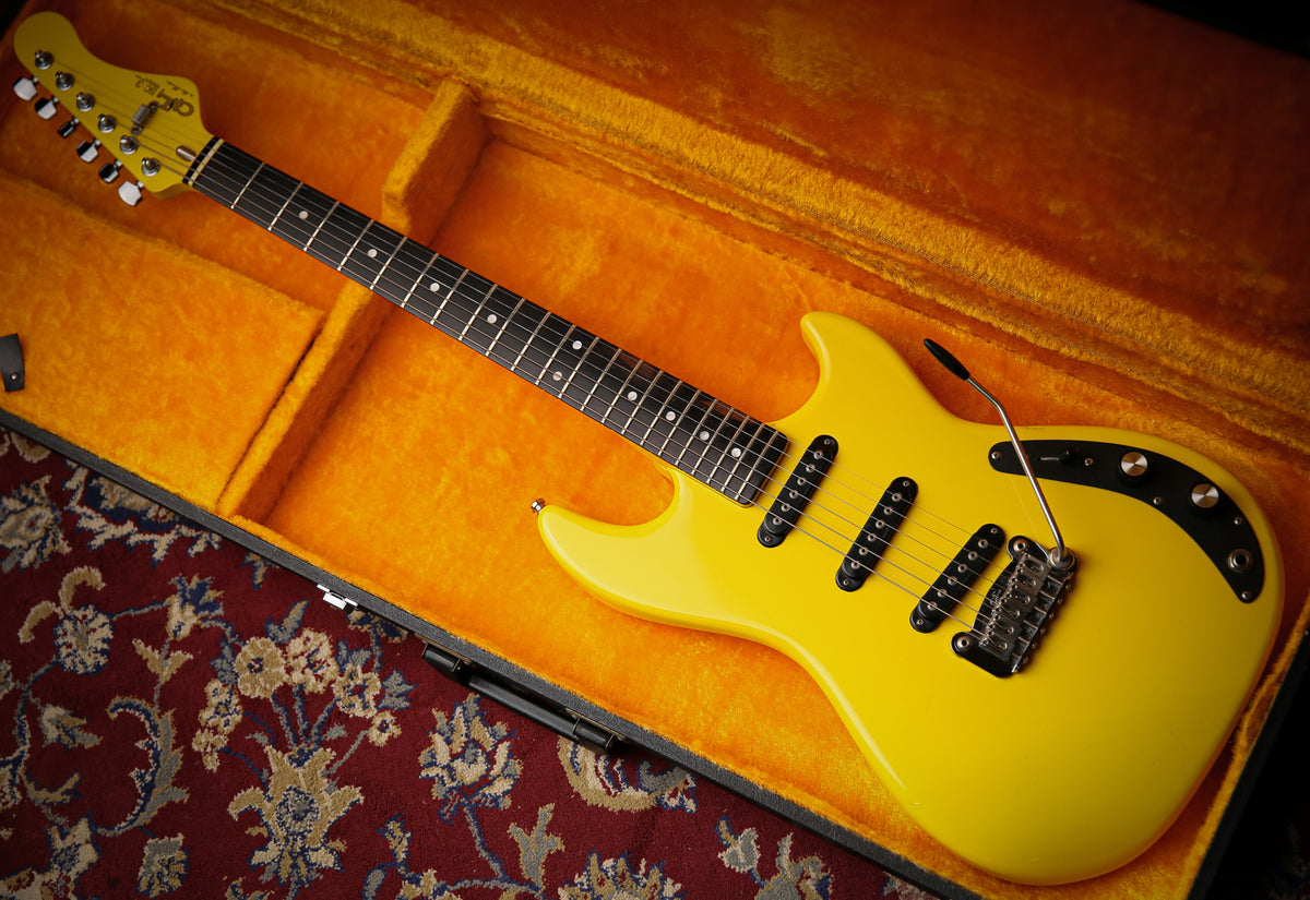 1980s G&amp;L SC-3 Graffiti Yellow Vintage Leo Fender Era