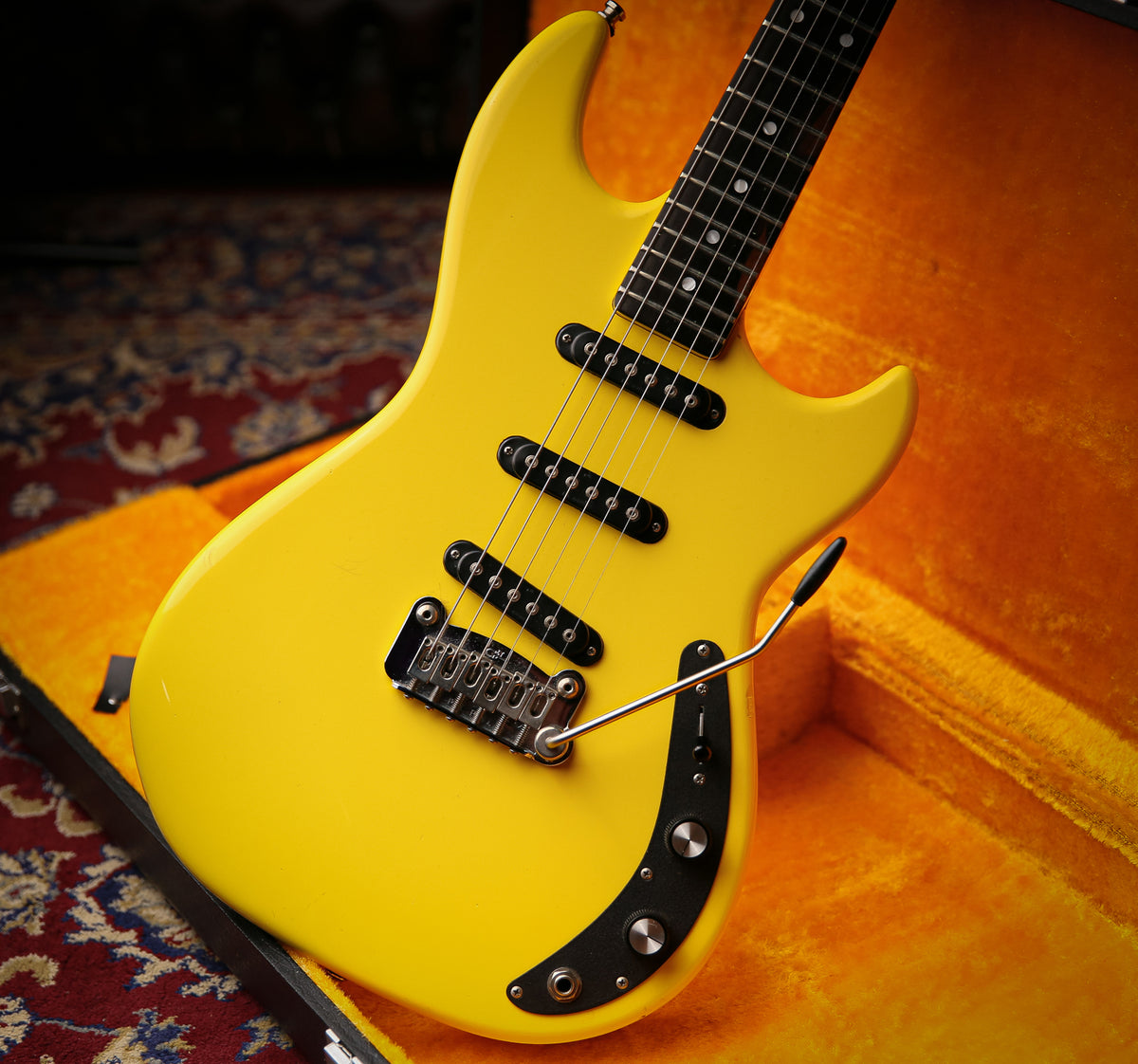 1980s G&amp;L SC-3 Graffiti Yellow Vintage Leo Fender Era