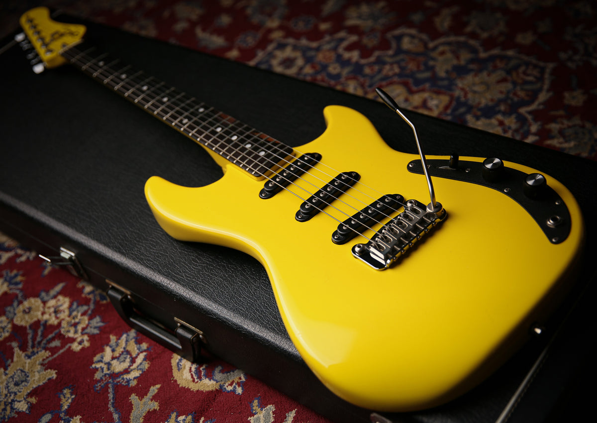 1980s G&amp;L SC-3 Graffiti Yellow Vintage Leo Fender Era