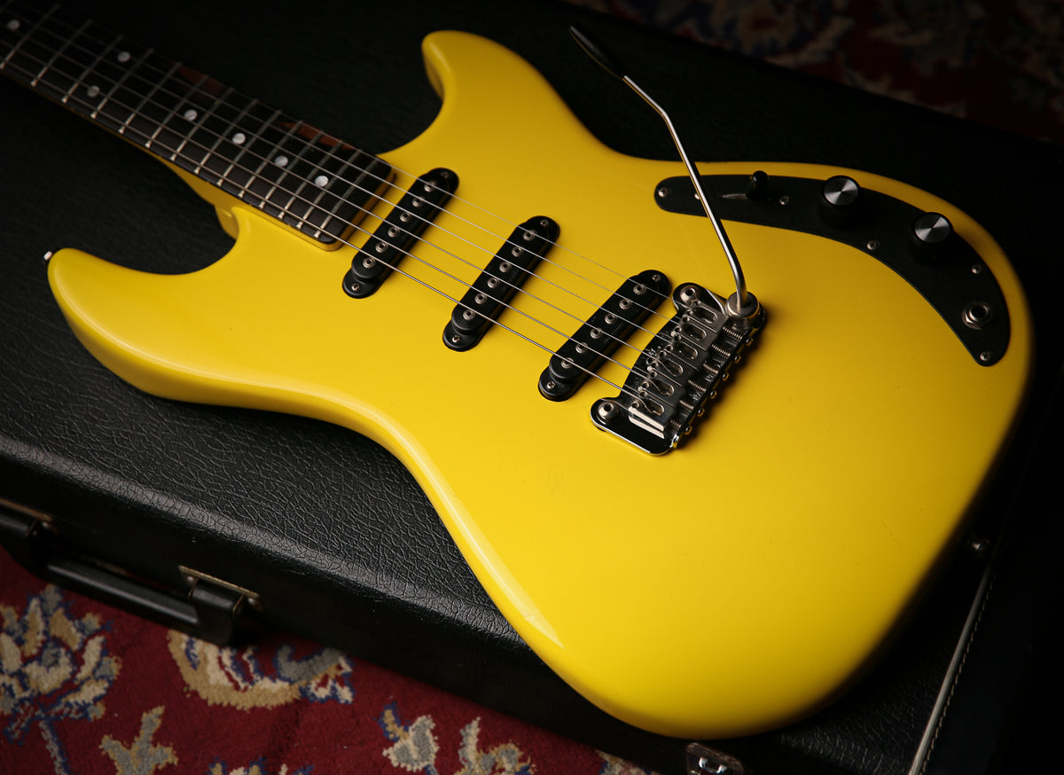 1980s G&amp;L SC-3 Graffiti Yellow Vintage Leo Fender Era