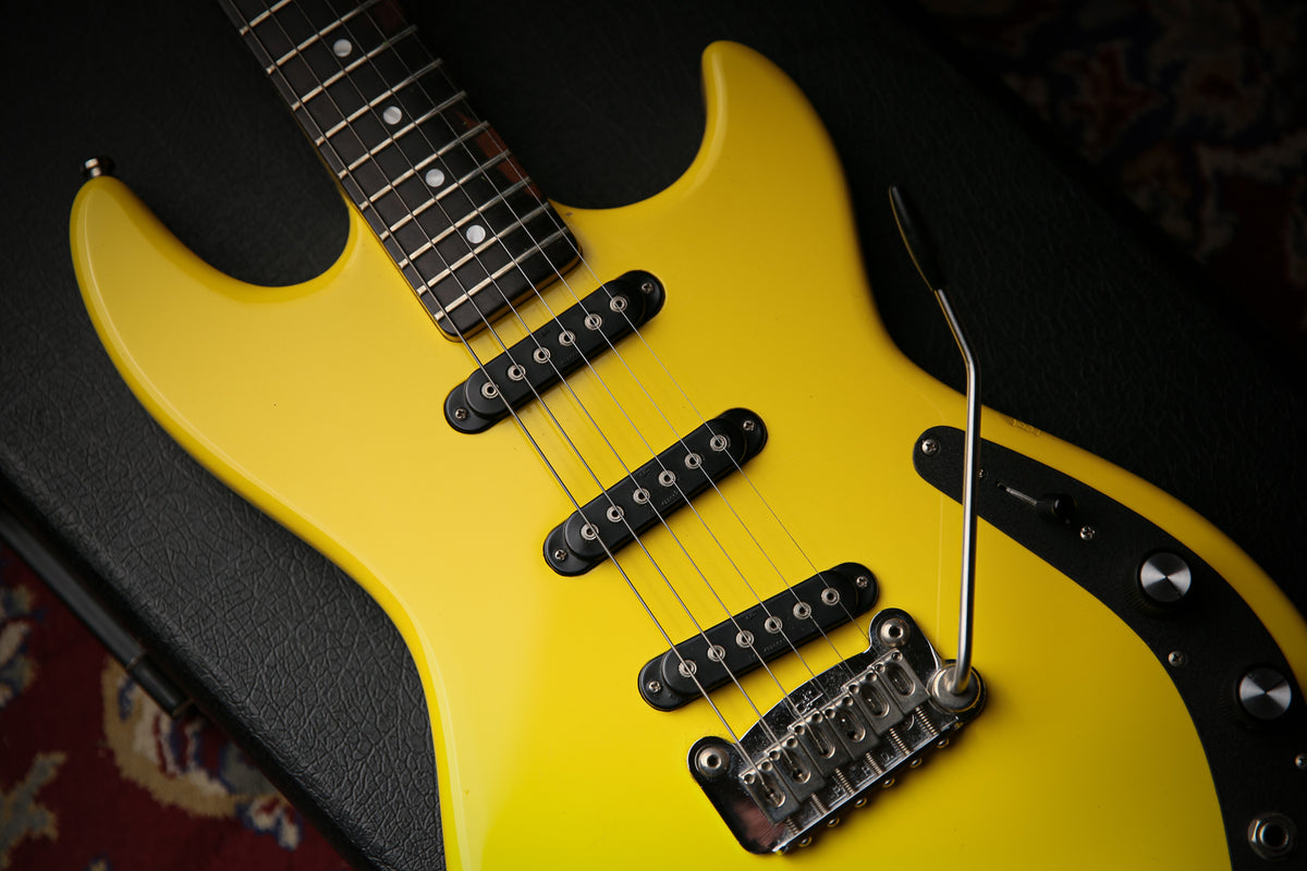 1980s G&amp;L SC-3 Graffiti Yellow Vintage Leo Fender Era