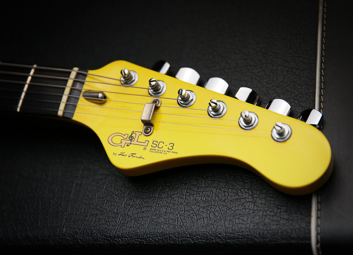 1980s G&amp;L SC-3 Graffiti Yellow Vintage Leo Fender Era