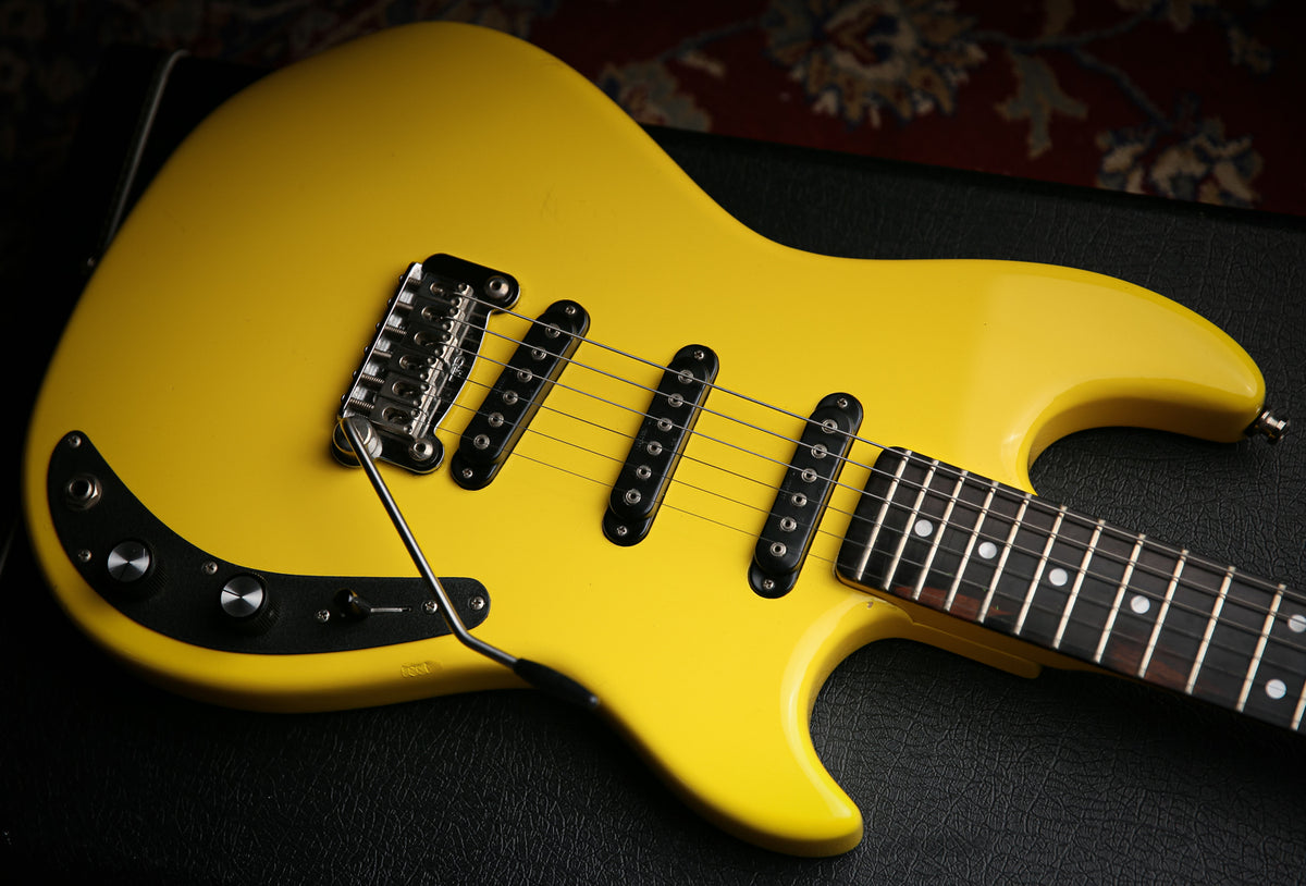 1980s G&amp;L SC-3 Graffiti Yellow Vintage Leo Fender Era