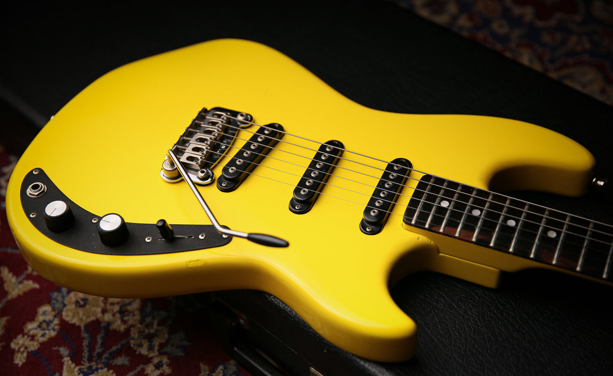 1980s G&amp;L SC-3 Graffiti Yellow Vintage Leo Fender Era