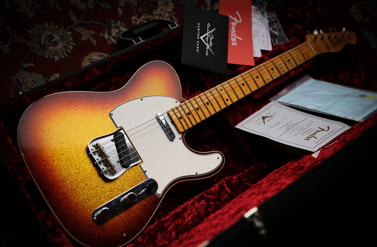 2019 Fender Custom Shop Ltd Namm Pomo Telecaster Journeyman Relic 3 Tone Sunburst Sparkle