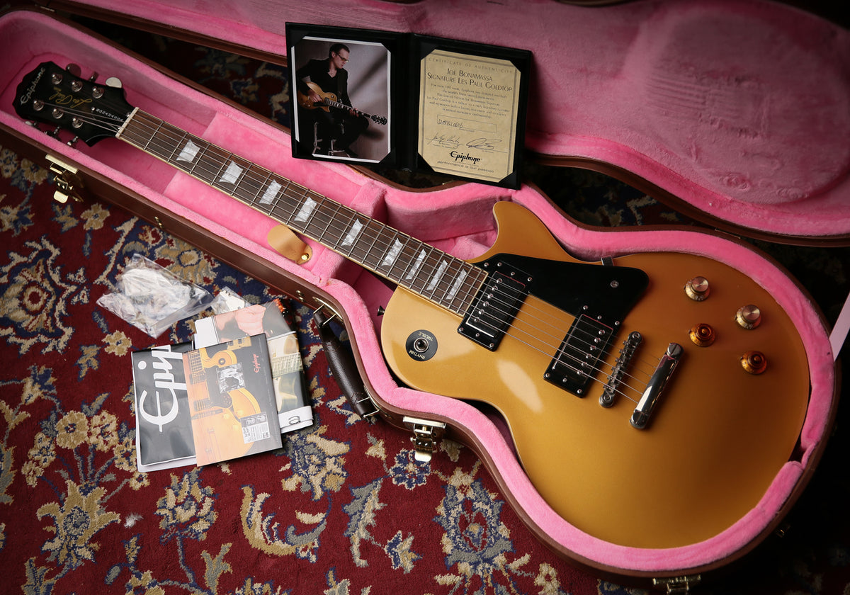 Epiphone Les Paul Joe Bonamassa Signature Model Goldtop &amp; Hard Case