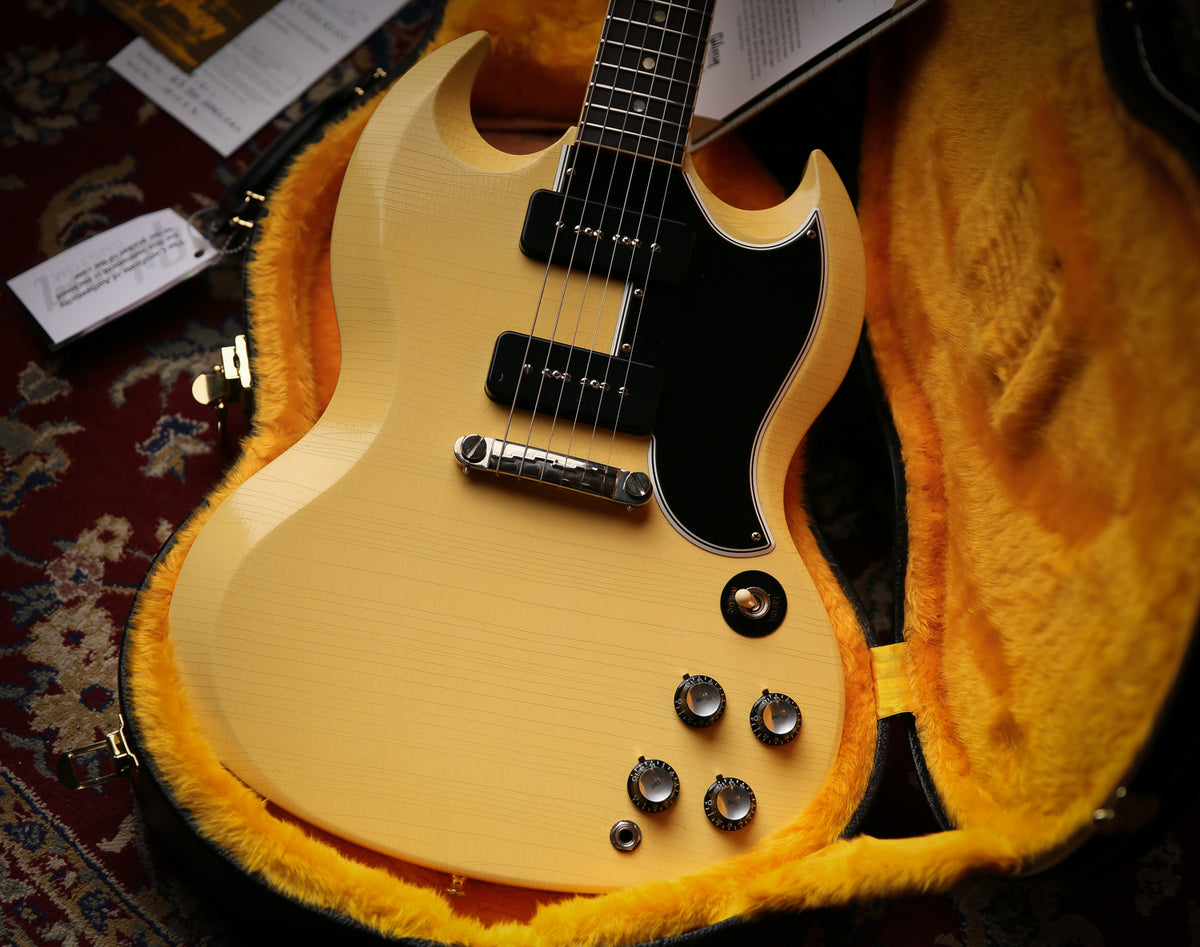 2021 Gibson Custom Shop Murphy Lab 1963 SG Special Reissue Ultra Light Aged Classic White