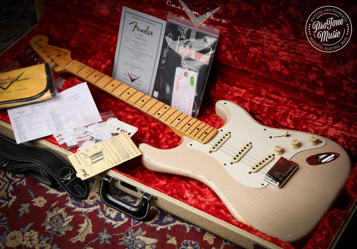 2015 Fender USA Custom Shop 55 Stratocaster Relic Dirty White Blonde