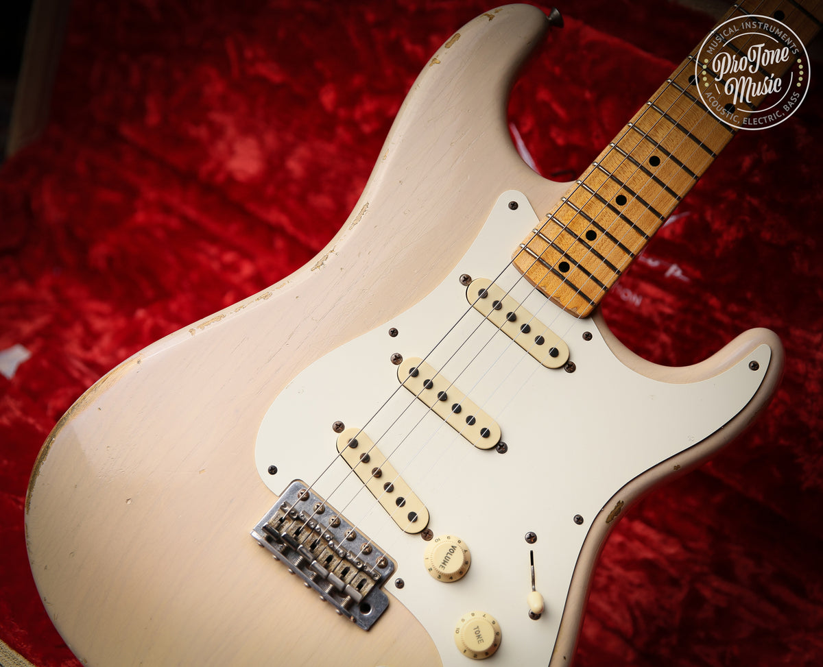 2015 Fender USA Custom Shop 55 Stratocaster Relic Dirty White Blonde