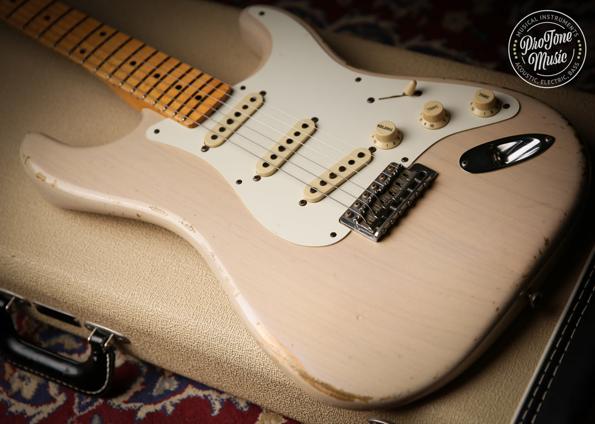 2015 Fender USA Custom Shop 55 Stratocaster Relic Dirty White Blonde