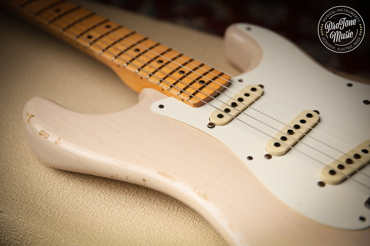 2015 Fender USA Custom Shop 55 Stratocaster Relic Dirty White Blonde