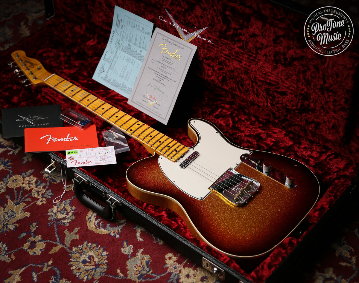 2019 Fender Custom Shop Ltd Namm Pomo Telecaster Journeyman Relic 3 Tone Sunburst Sparkle