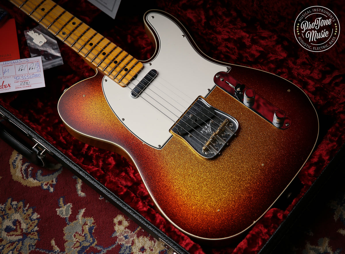 2019 Fender Custom Shop Ltd Namm Pomo Telecaster Journeyman Relic 3 Tone Sunburst Sparkle