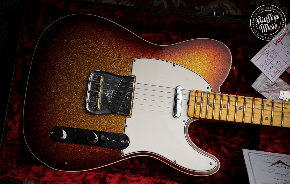 2019 Fender Custom Shop Ltd Namm Pomo Telecaster Journeyman Relic 3 Tone Sunburst Sparkle