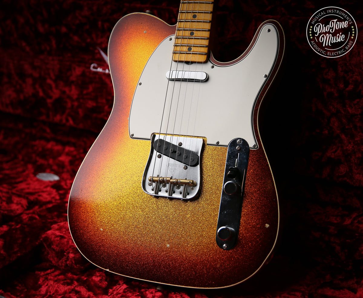 2019 Fender Custom Shop Ltd Namm Pomo Telecaster Journeyman Relic 3 Tone Sunburst Sparkle