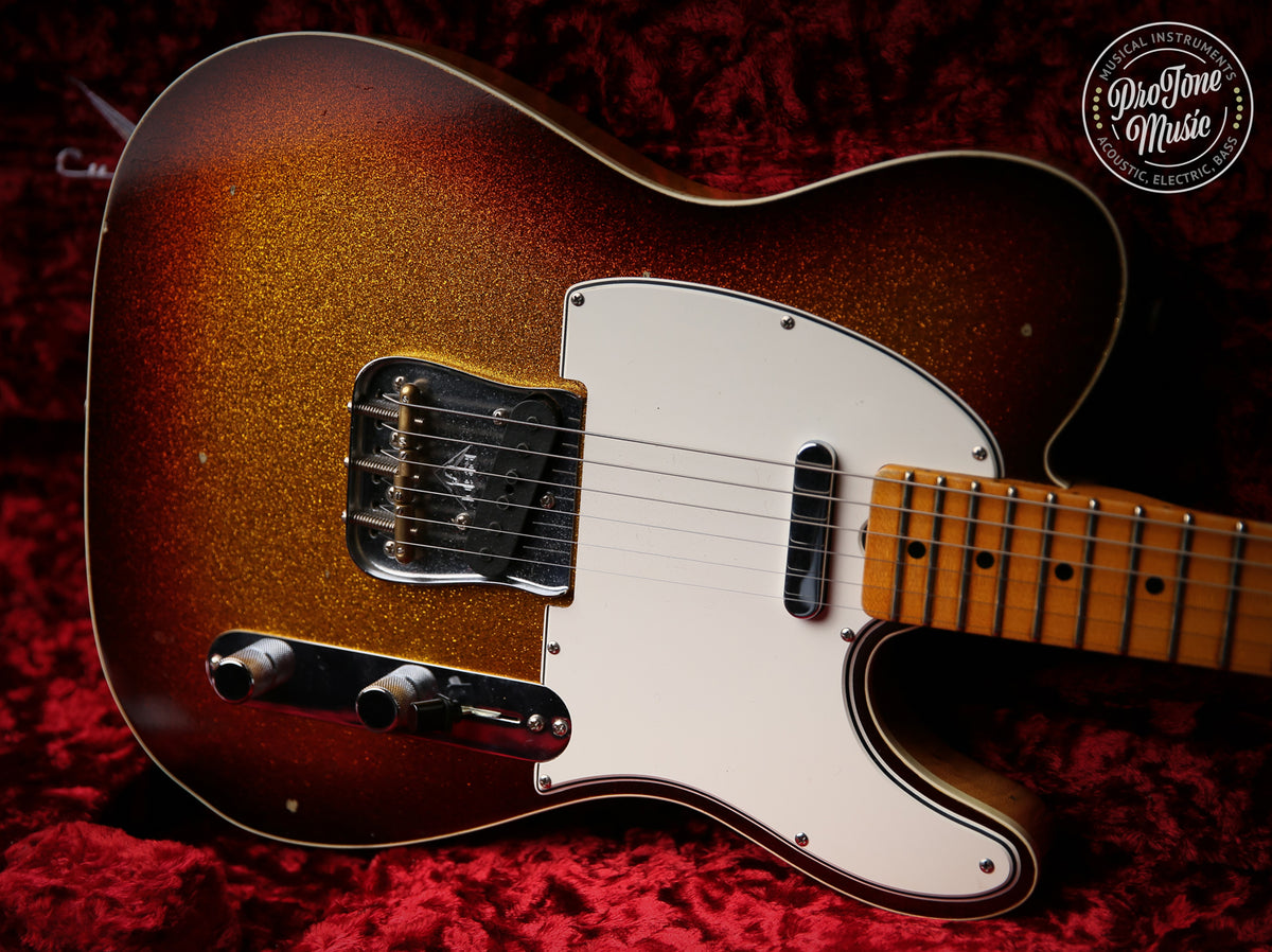 2019 Fender Custom Shop Ltd Namm Pomo Telecaster Journeyman Relic 3 Tone Sunburst Sparkle