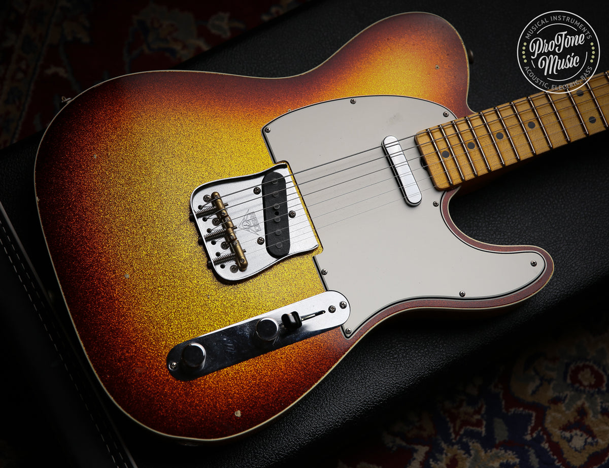 2019 Fender Custom Shop Ltd Namm Pomo Telecaster Journeyman Relic 3 Tone Sunburst Sparkle