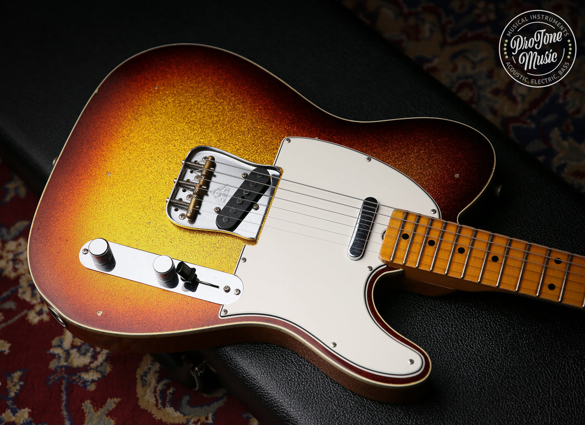 2019 Fender Custom Shop Ltd Namm Pomo Telecaster Journeyman Relic 3 Tone Sunburst Sparkle