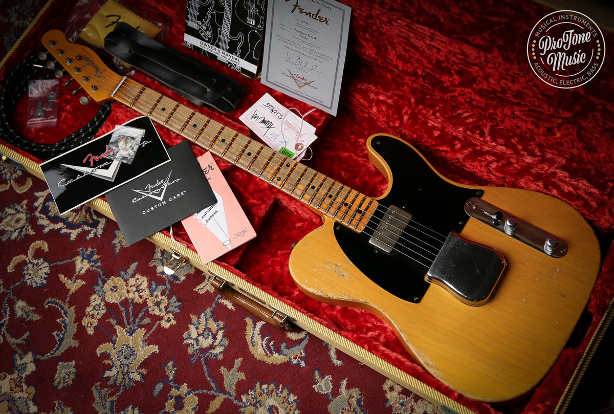 2011 Fender USA Custom Shop 52&#39; Telecaster Heavy Relic Butterscotch Blonde