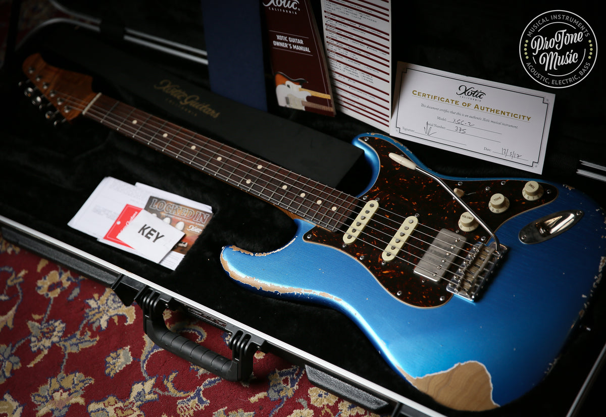 Xotic California Classic XSC-2 HSS Heavy Relic Lake Placid Blue - STUNNING!