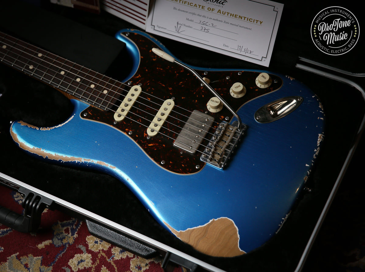 Xotic California Classic XSC-2 HSS Heavy Relic Lake Placid Blue - STUNNING!