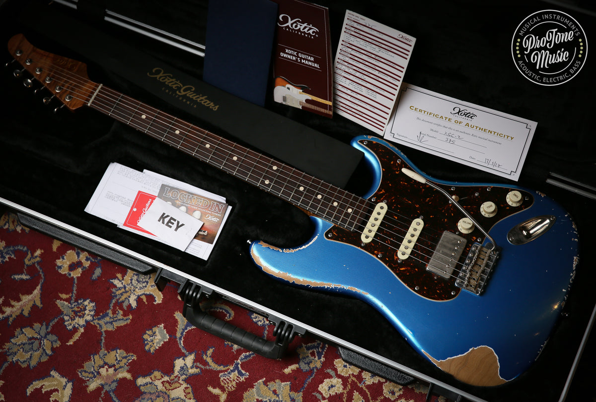 Xotic California Classic XSC-2 HSS Heavy Relic Lake Placid Blue - STUNNING!