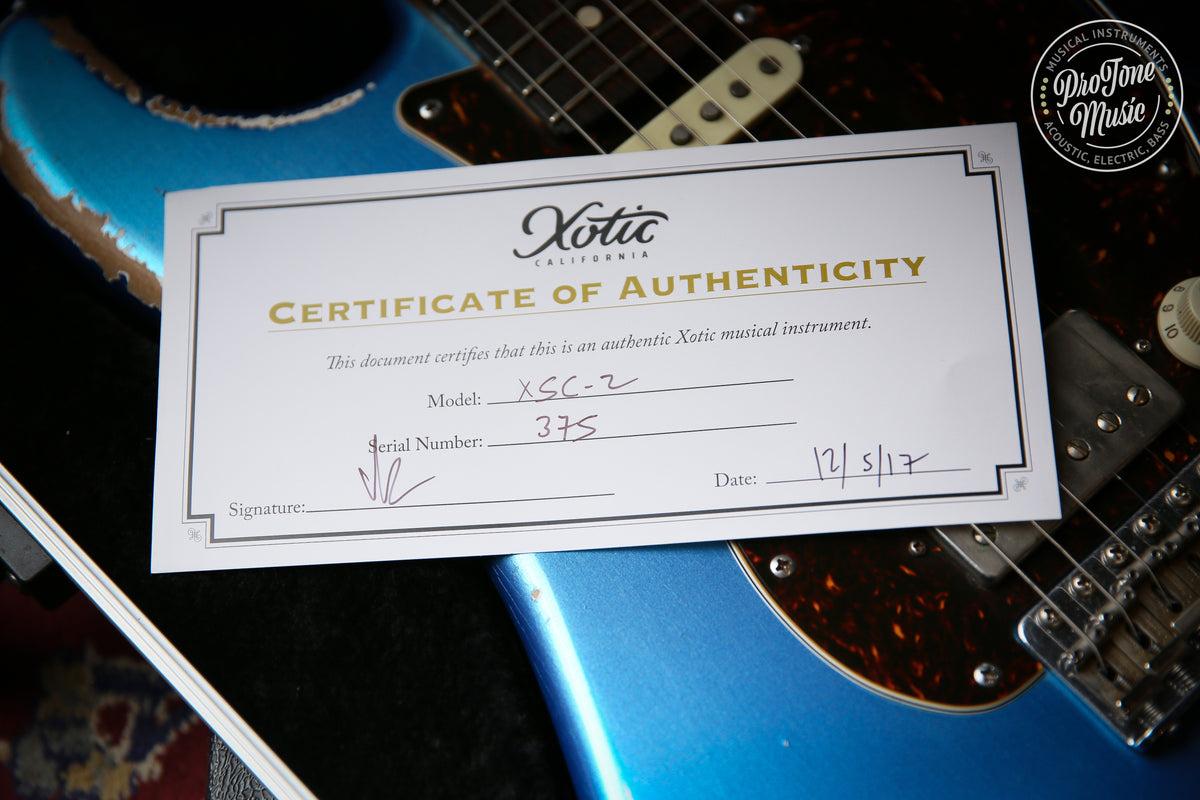 Xotic California Classic XSC-2 HSS Heavy Relic Lake Placid Blue - STUNNING!