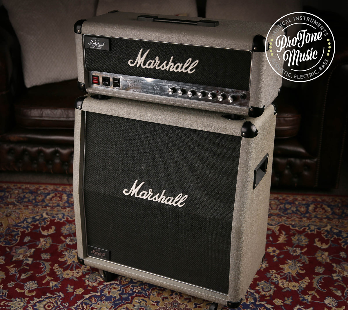 1980s Marshall JCM25/50 2553 Jubilee Head &amp; 2 x 12 Cabinet