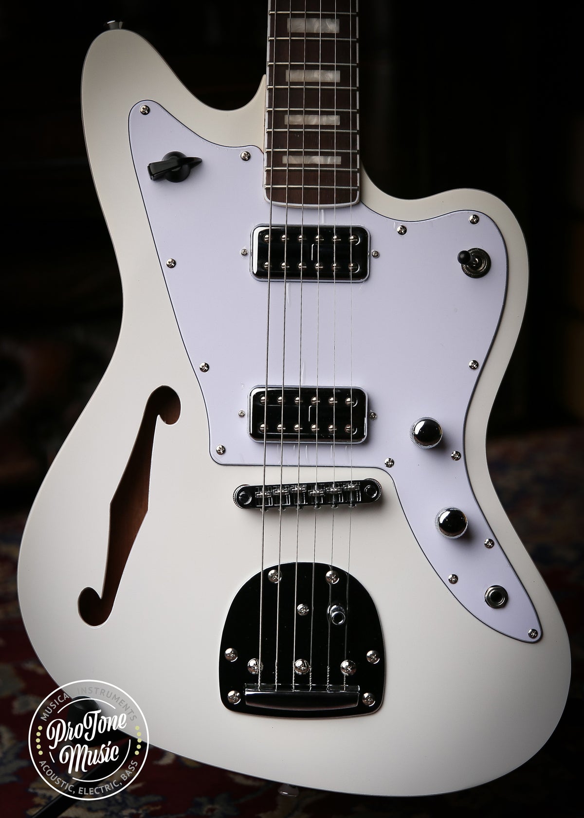 Vintage Revo Series Surfmaster Thinline Arctic White - ProTone Music