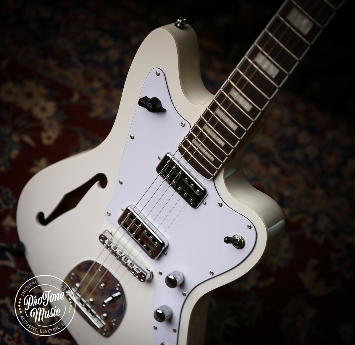 Vintage Revo Series Surfmaster Thinline Arctic White - ProTone Music