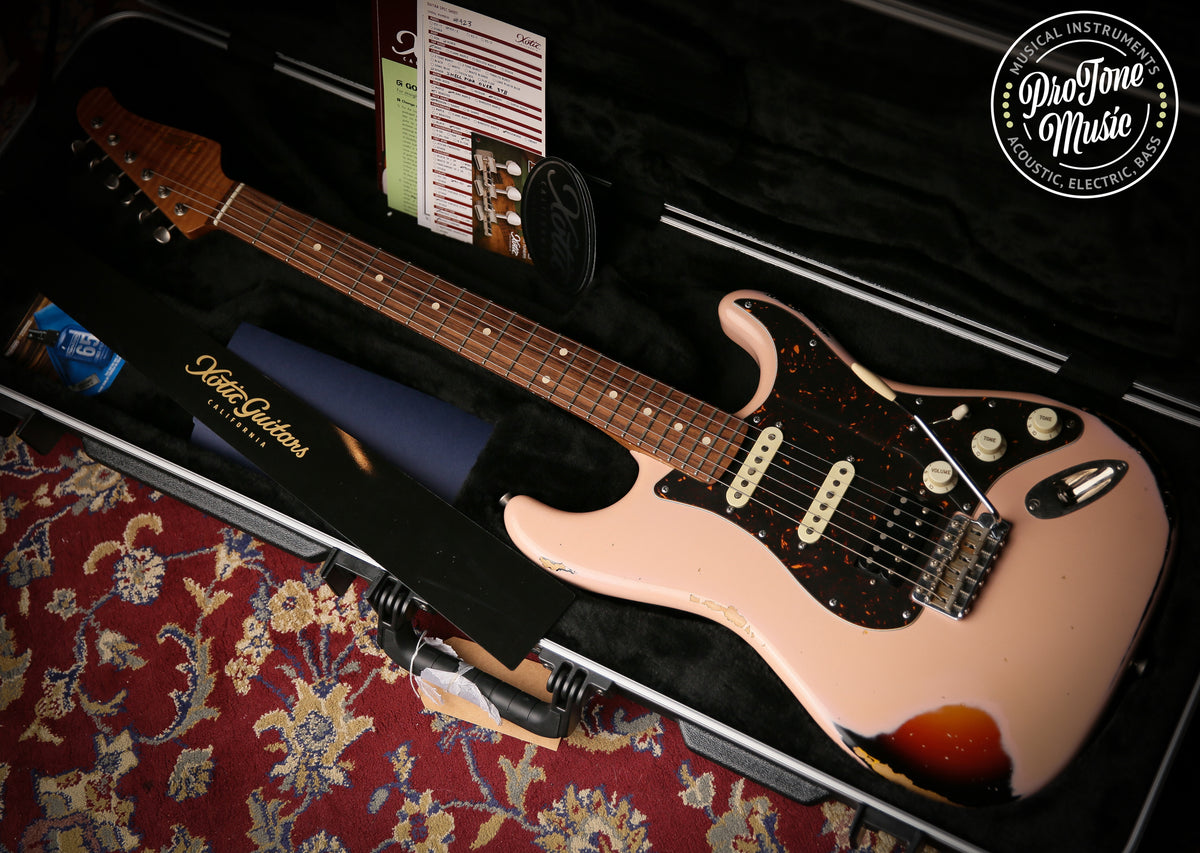 Xotic California Classic XSC-2 HSS Heavy Relic Shell Pink Over Sunburst - ProTone Music