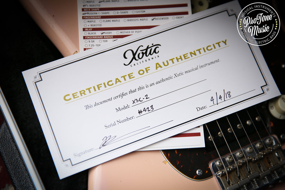 Xotic California Classic XSC-2 HSS Heavy Relic Shell Pink Over Sunburst - ProTone Music