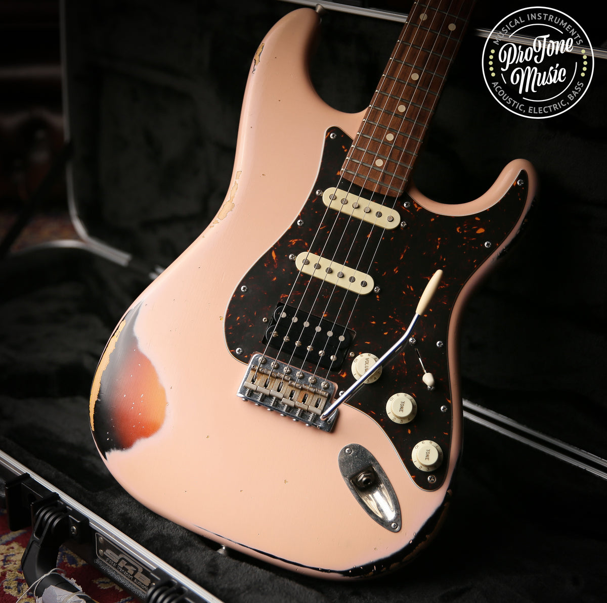 Xotic California Classic XSC-2 HSS Heavy Relic Shell Pink Over Sunburst - ProTone Music