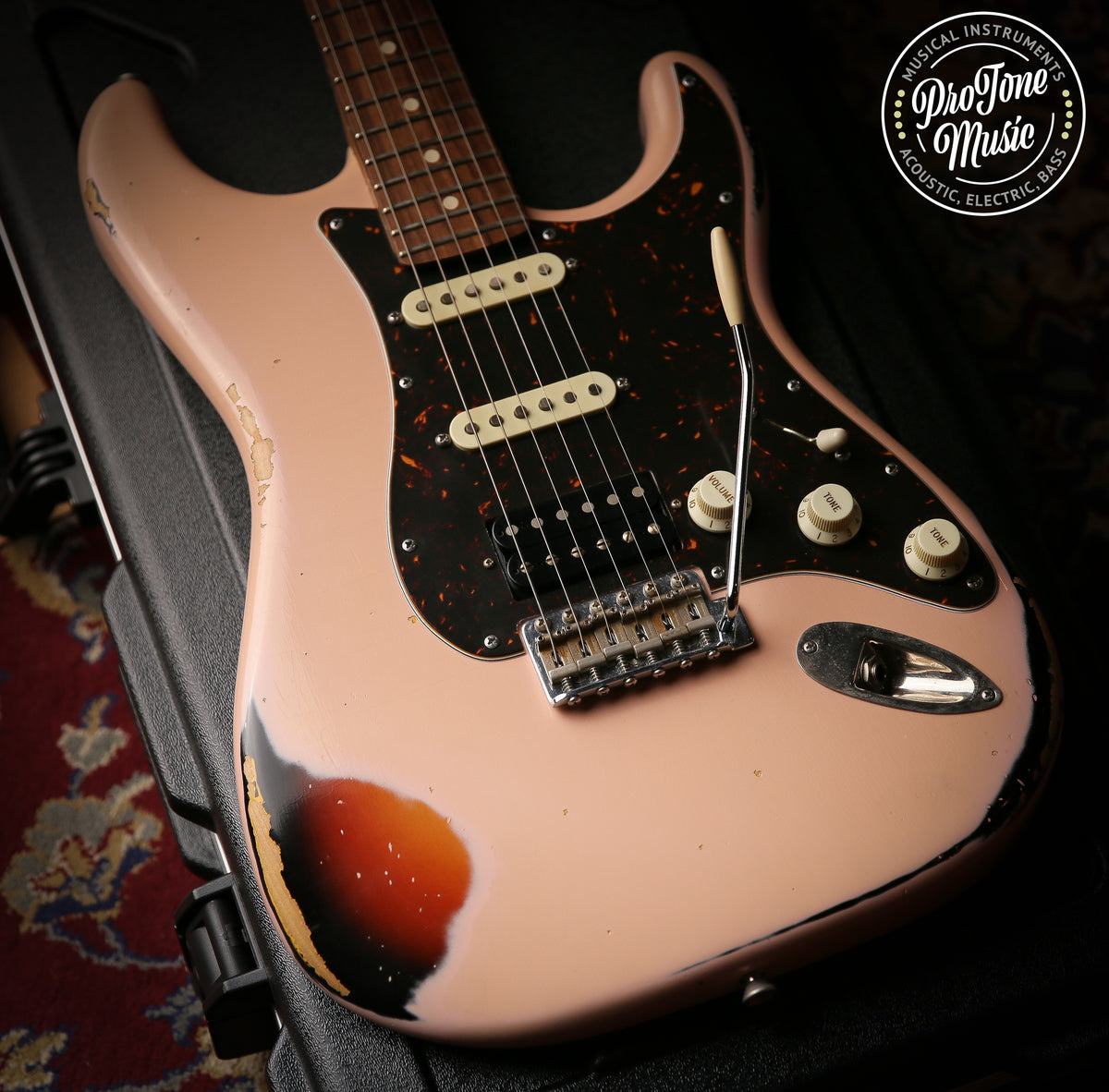 Xotic California Classic XSC-2 HSS Heavy Relic Shell Pink Over Sunburst - ProTone Music