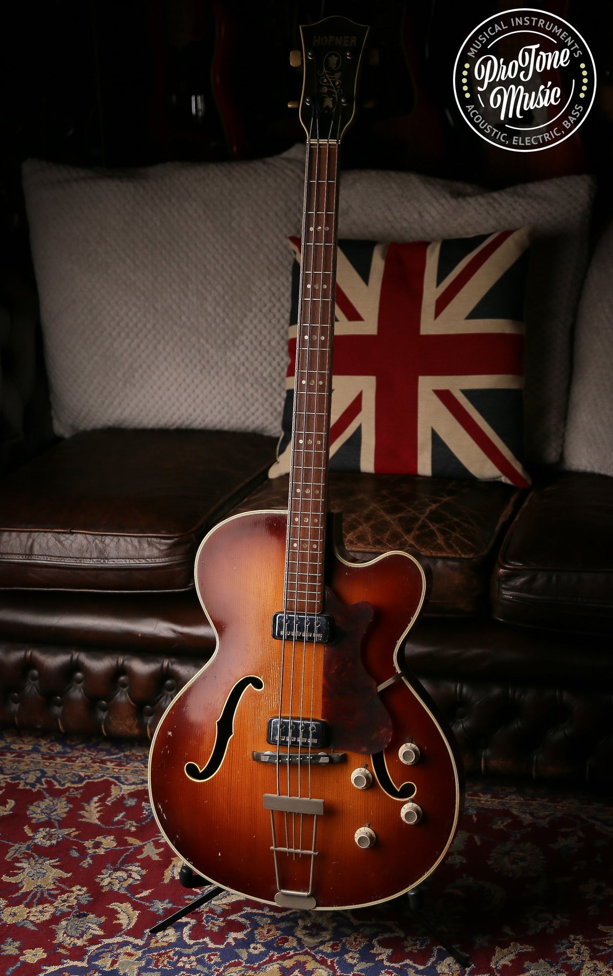 1960&#39;s Hofner President Bass No. 300 Vintage Sunburst