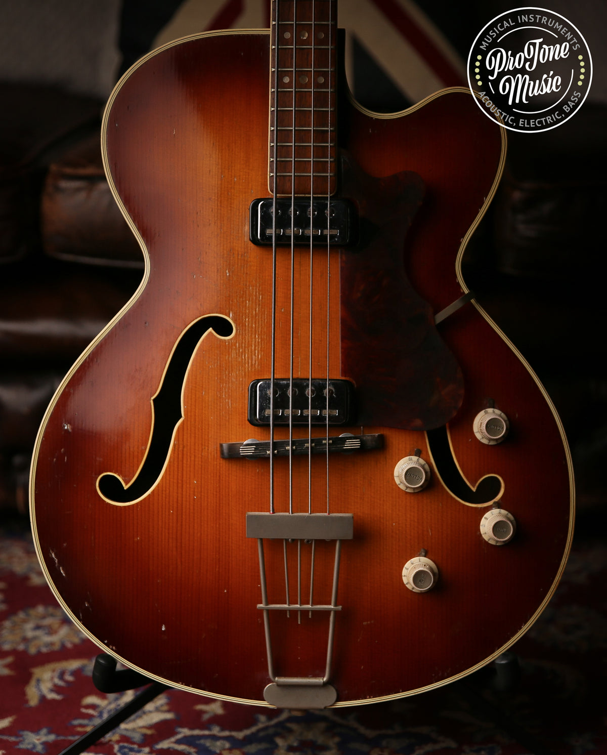 1960&#39;s Hofner President Bass No. 300 Vintage Sunburst